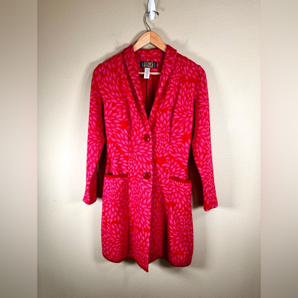TyRihans Norge Norway Woman’s Print Blazer/Coat in 100% Wool - Picture 2 of 12